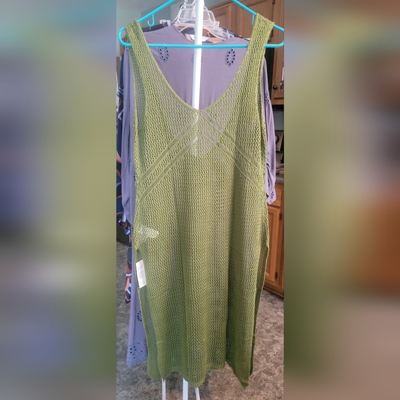 Cupshe Olive Knit Beach Cover-Up - Picture 1 of 6